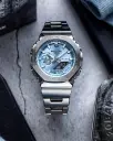 G-Shock GM2110 with silver metal body and bracelet